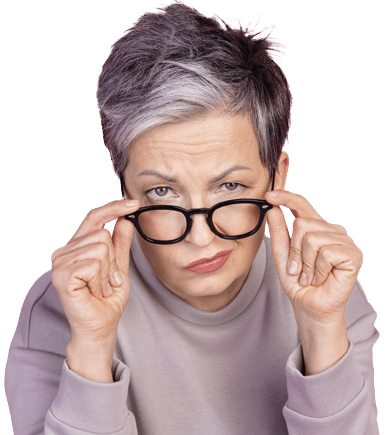 Woman with glasses